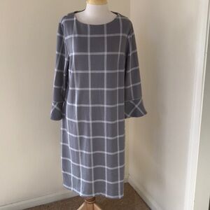 NWT! TALBOTS outlet Size 16 grey bell sleeve dress